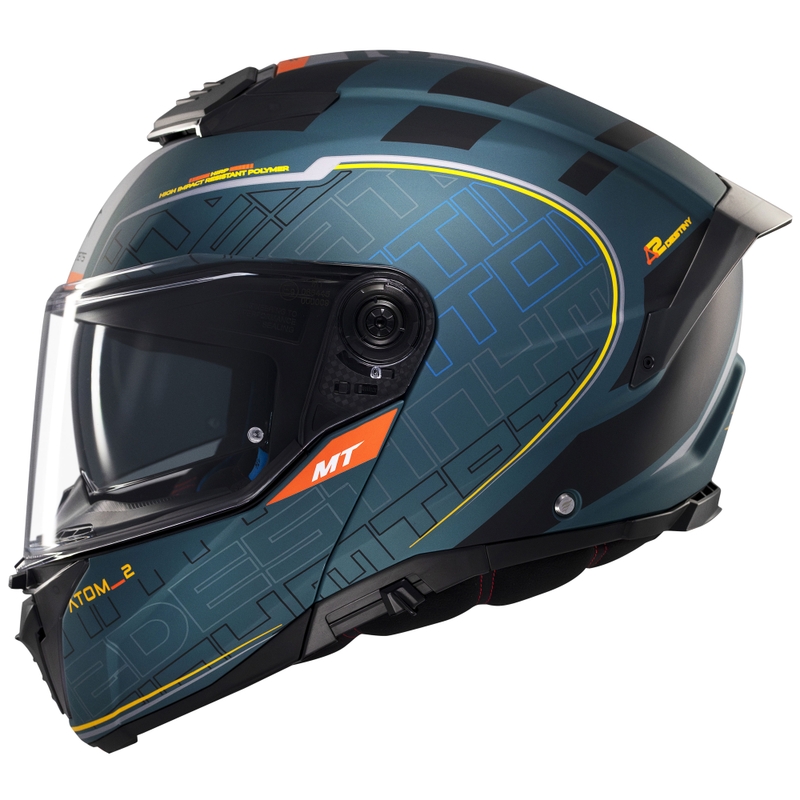 Motociklistička kaciga na preklop MT Atom 2 SV Destiny mat zeleno-crna