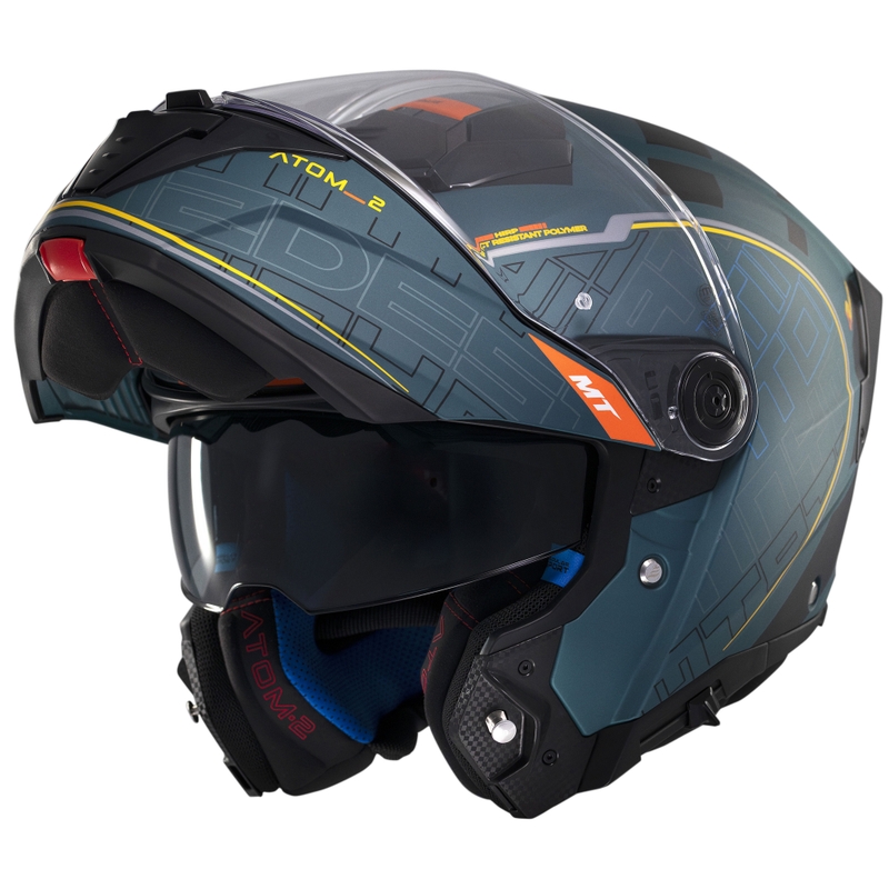Motociklistička kaciga na preklop MT Atom 2 SV Destiny mat zeleno-crna
