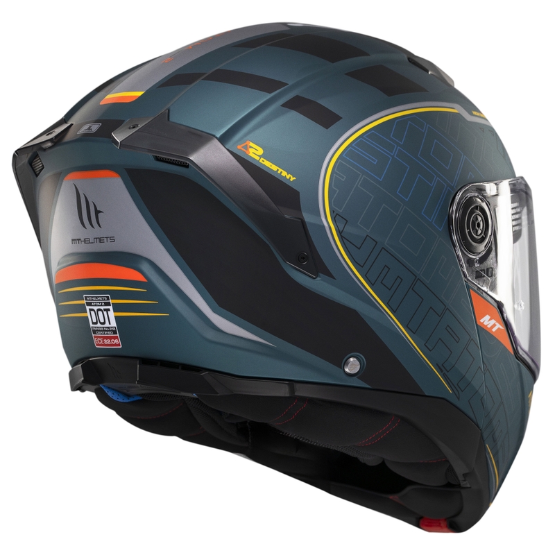 Motociklistička kaciga na preklop MT Atom 2 SV Destiny mat zeleno-crna