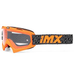 Naočale za motocross iMX Mud narančasto-sivo-narančaste s prozirnim pleksiglasom