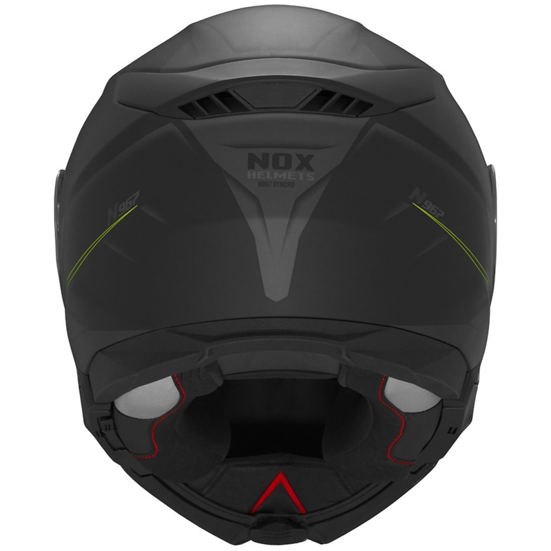 Preklopna motociklistička kaciga NOX N967 Synchro mat crno-fluo žuta