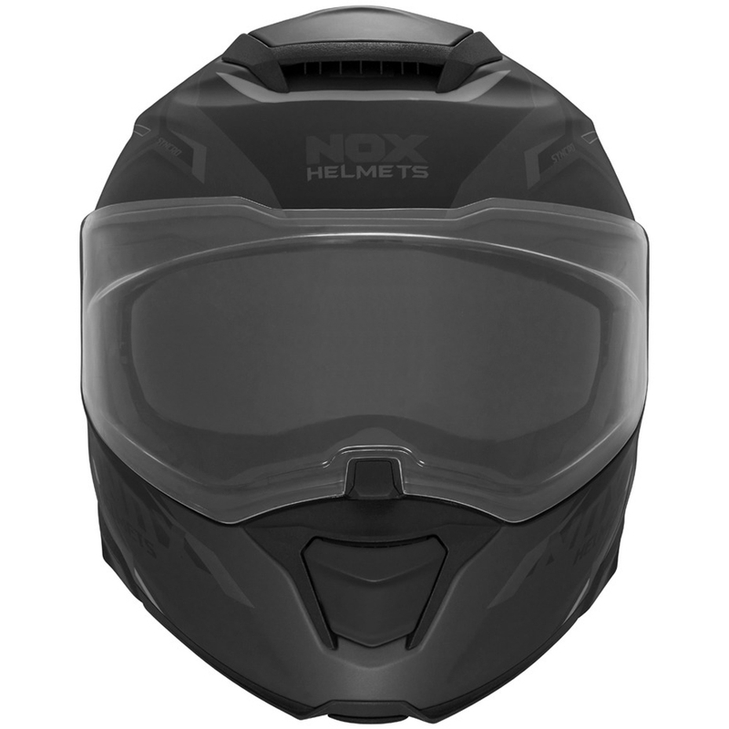 Preklopna motociklistička kaciga NOX N967 Synchro mat crno-siva
