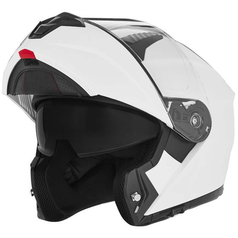 Motociklistička kaciga na preklop NOX N968 biserno bijela