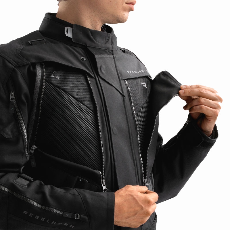 Motociklistička jakna Rebelhorn Hardy 3.0 crna