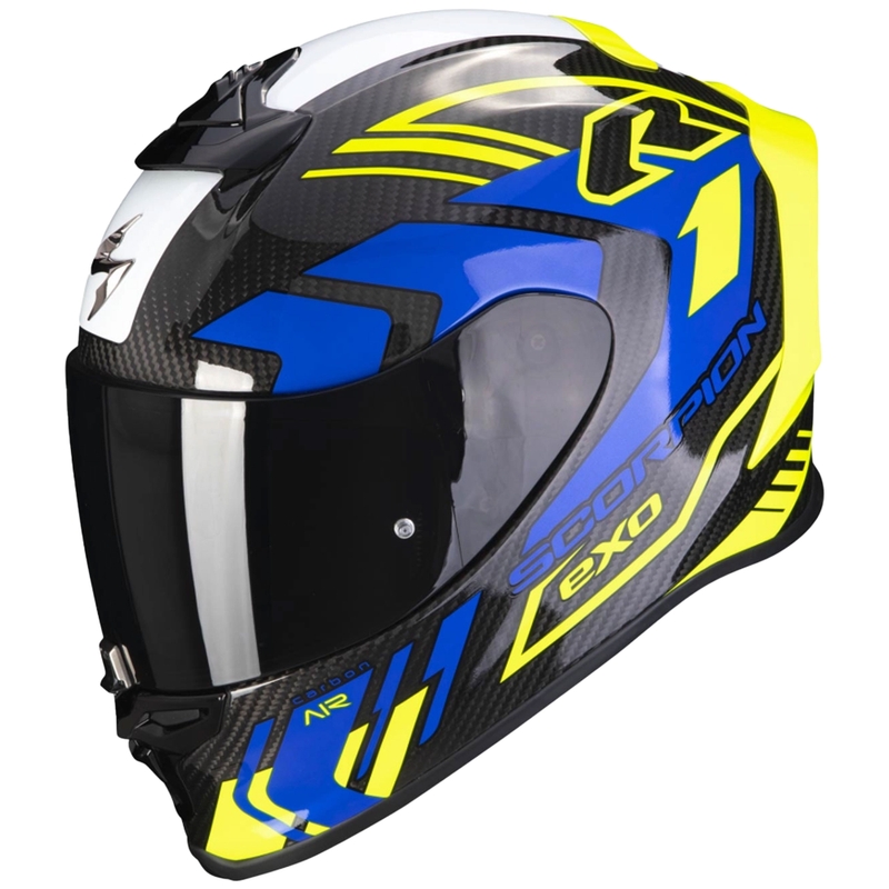 Scorpion EXO-R1 EVO Carbon Air Supra integralna kaciga crno-fluo žuto-plava