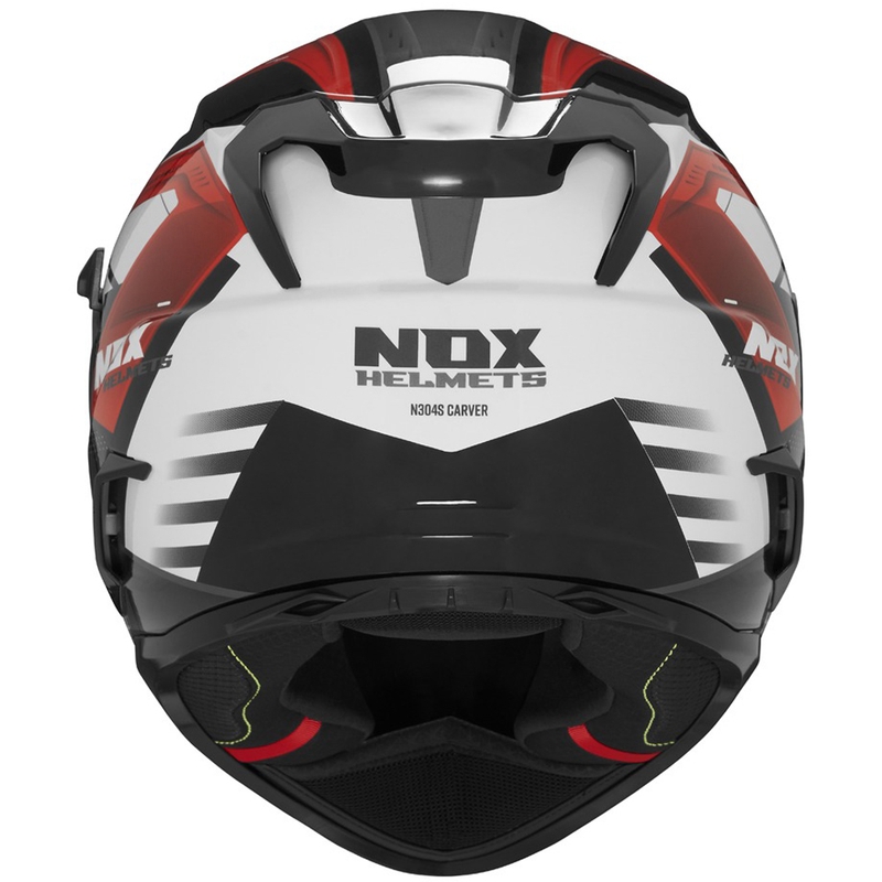 Motociklistička kaciga za cijelo lice NOX N304S CARVER crno-bijelo-crvena