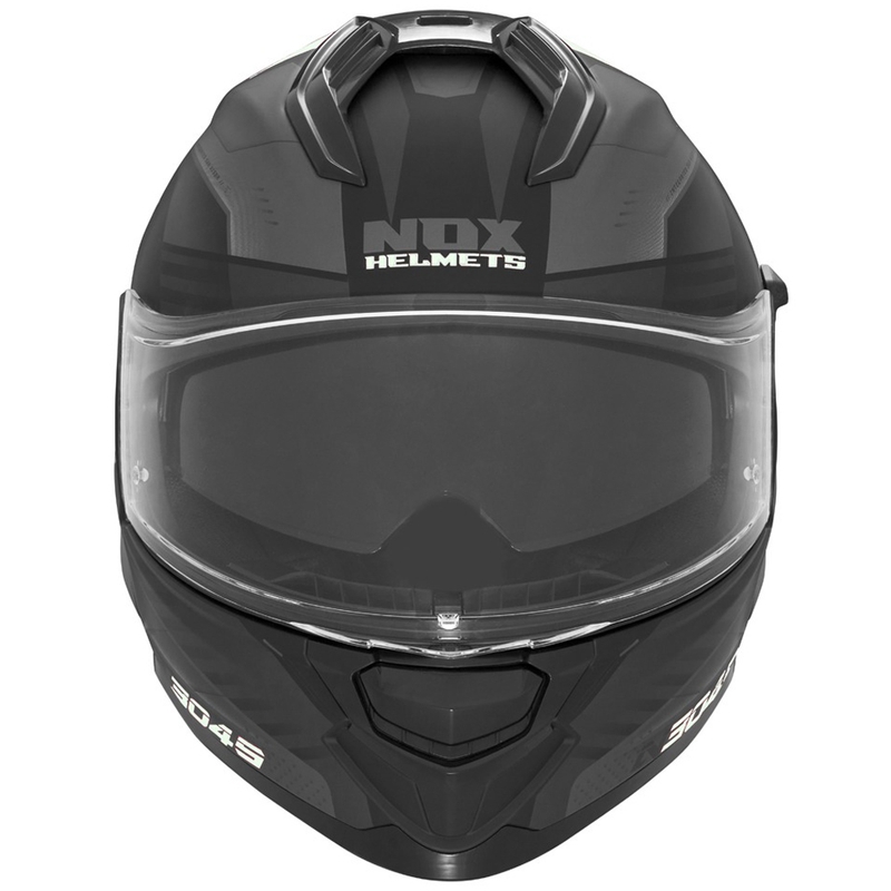 Motociklistička kaciga za cijelo lice NOX N304S CARVER mat crno-bijela
