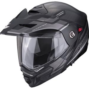 Motociklistička kaciga SCORPION ADX-2 CARRERA mat crno-srebrna