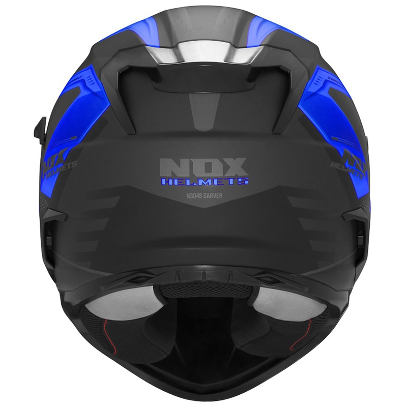 Motociklistička kaciga za cijelo lice NOX N304S CARVER mat crno-plava
