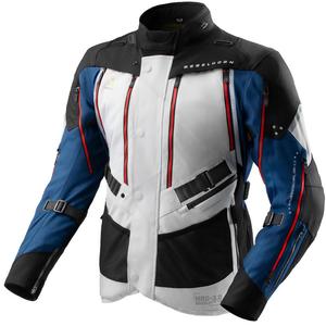 Motociklistička jakna Rebelhorn Hardy 3.0 plavo-sivo-crvena