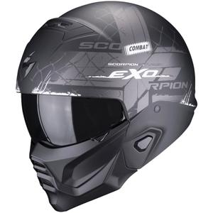 Otvorena kaciga s maskom Scorpion EXO-COMBAT II Xenon crno-bijela mat