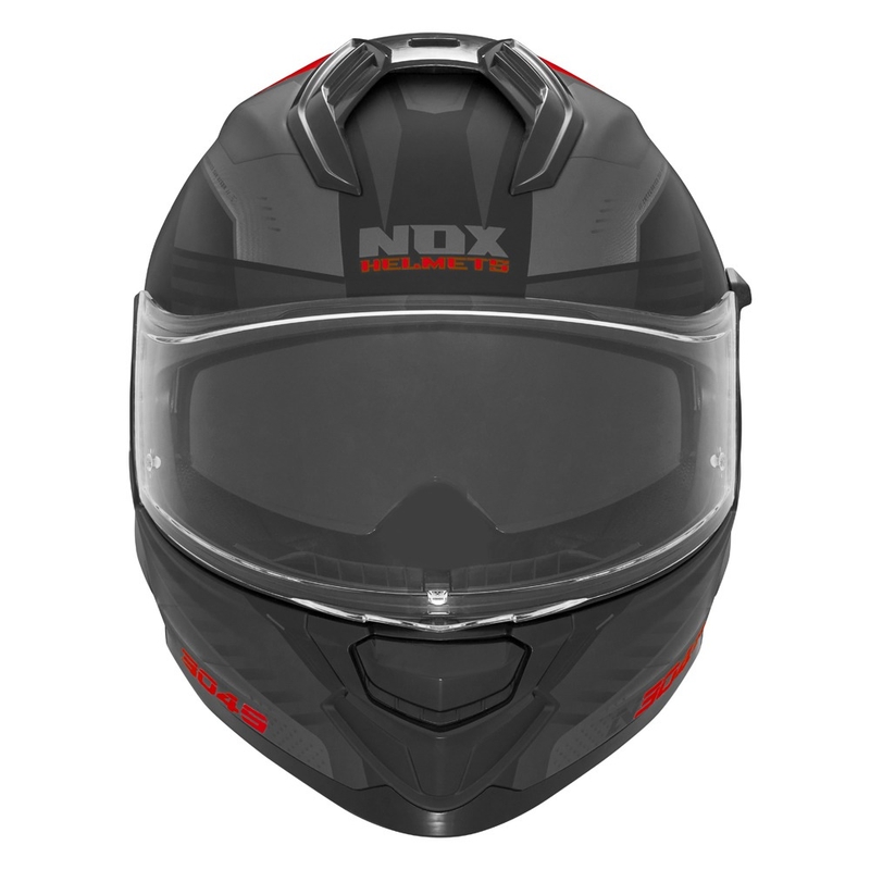 Motociklistička kaciga za cijelo lice NOX N304S CARVER mat crno-crvena