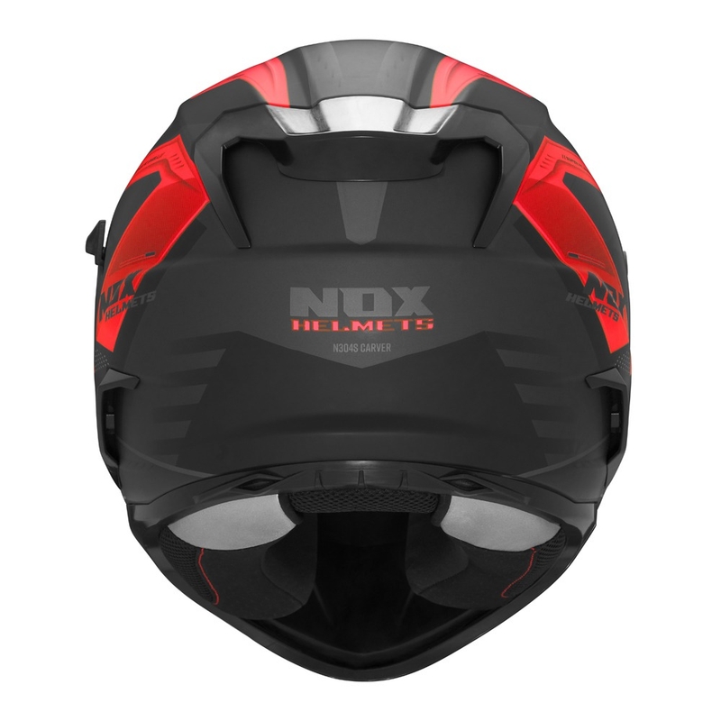 Motociklistička kaciga za cijelo lice NOX N304S CARVER mat crno-crvena