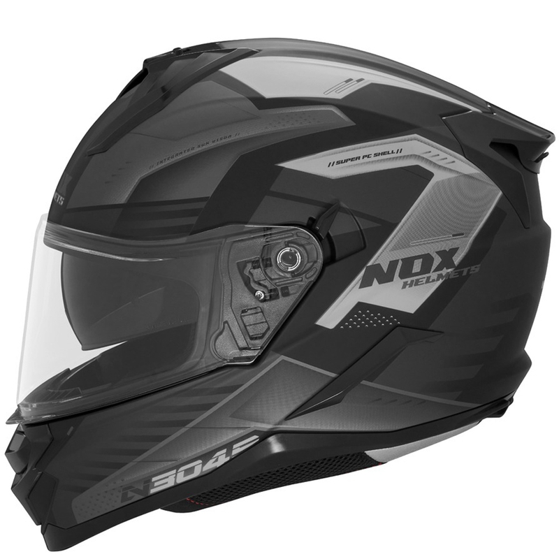 Motociklistička kaciga za cijelo lice NOX N304S CARVER mat crna-titanium