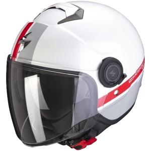 Motociklistička kaciga SCORPION EXO-CITY STRADA bijela-srebrna-crvena