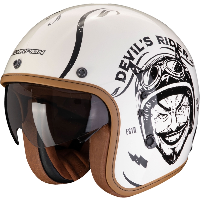 Scorpion Belfast Evo ROMEO otvorena motociklistička kaciga krem-crna rasprodaja