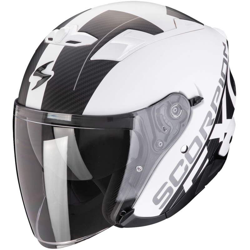 Otvorena motociklistička kaciga SCORPION EXO-230 QR mat bijelo-crna rasprodaja