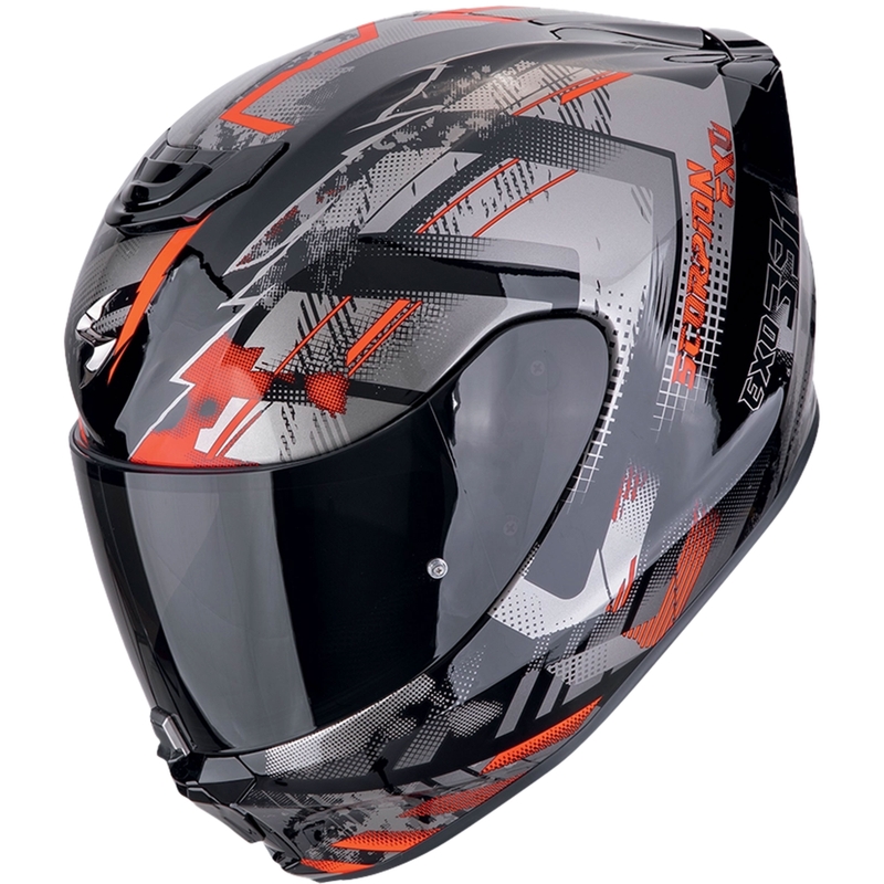 Integralna motoristička kaciga Scorpion EXO-391 CLUTTER crno-crvena