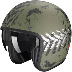 Otvorena motoristička kaciga Scorpion Belfast EVO NEVADA zeleno-srebrna