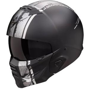 Scorpion EXO-COMBAT II LORD modularna kaciga mat crno-srebrna
