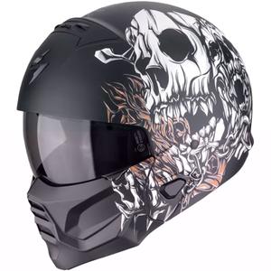 Scorpion EXO-COMBAT II GENESIS modularna motociklistička kaciga mat crno-bijelo-zlatna