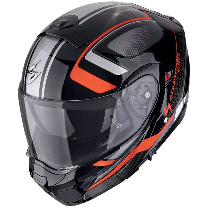 Modularna motociklistička kaciga Scorpion EXO-930 EVO ARDENS metalik crno-crvena