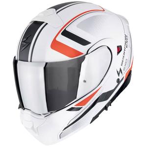 Modularna motociklistička kaciga Scorpion EXO-930 EVO ARDENS metalik bijelo-crno-crvena