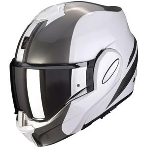 Motociklistička kaciga na preklop Scorpion EXO-TECH FORZA biserno bijelo-srebrna