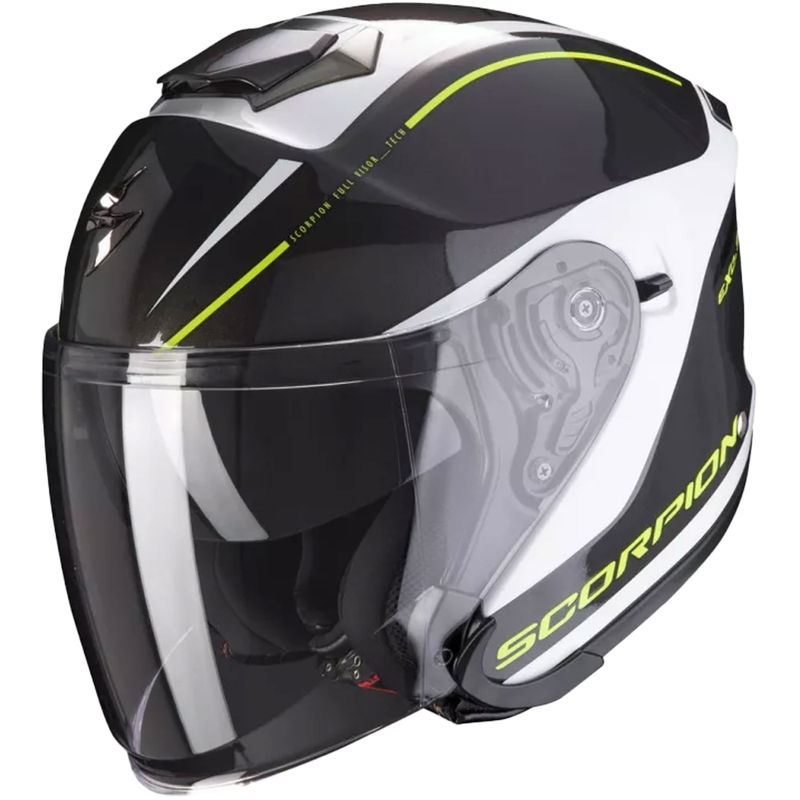 Otvorena kaciga Scorpion EXO-S1 Shadow crno-bijela-fluo žuta