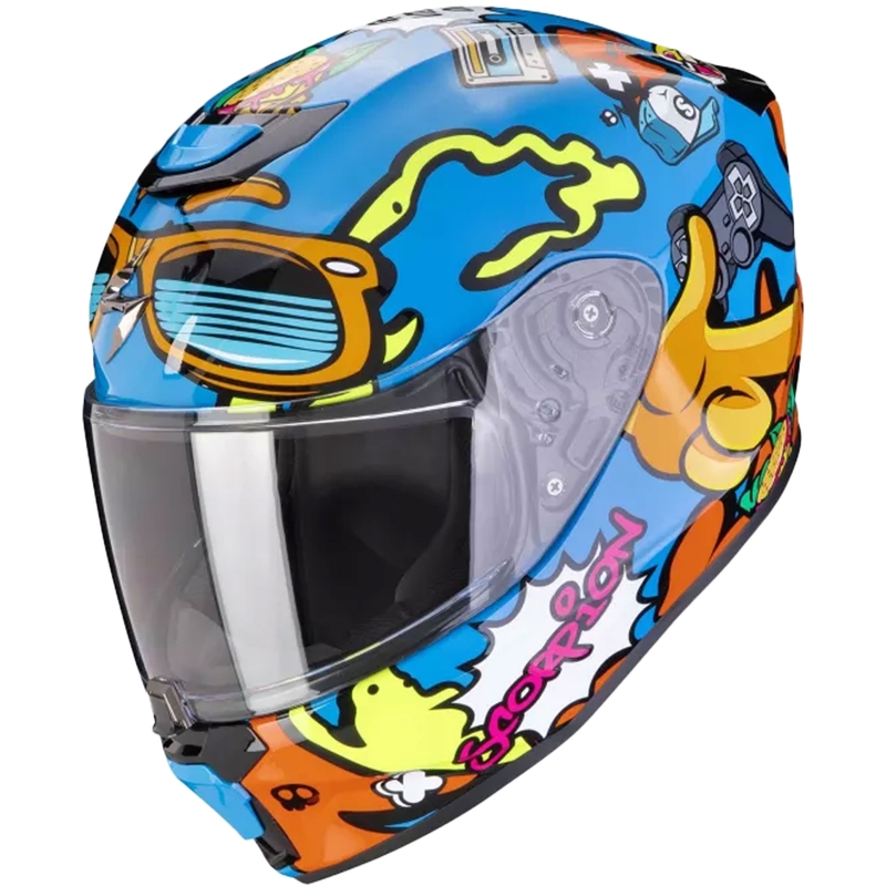 Scorpion EXO-JNR AIR FUN dječja motociklistička kaciga plavo-narančasta