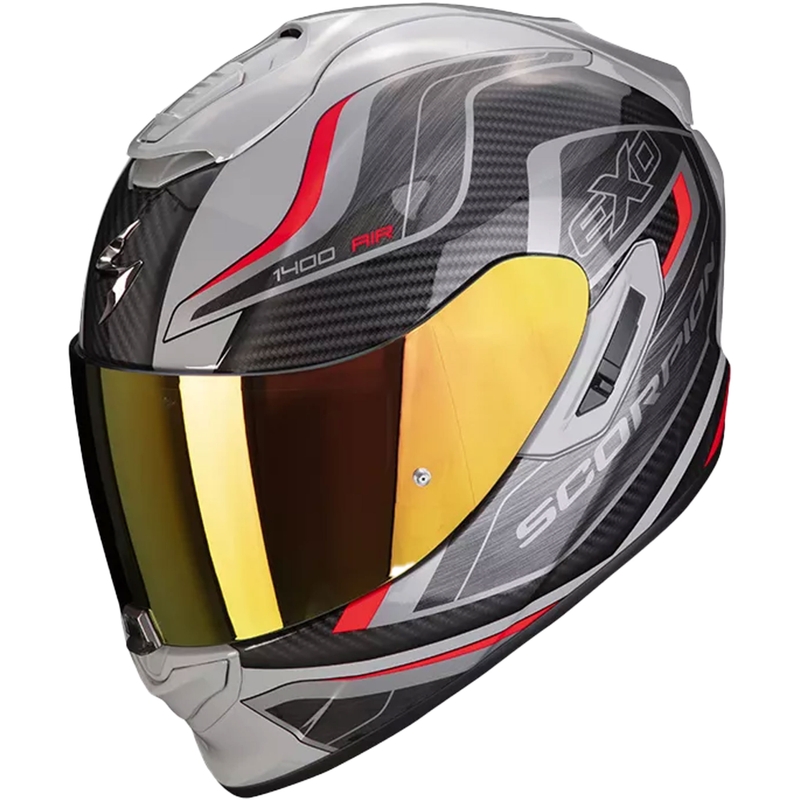 Integralna motociklistička kaciga Scorpion EXO-1400 EVO Air Attune sivo-crno-crvena