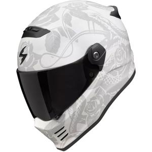 Integralna motociklistička kaciga Scorpion Covert FX Dragon mat sivo-srebrna