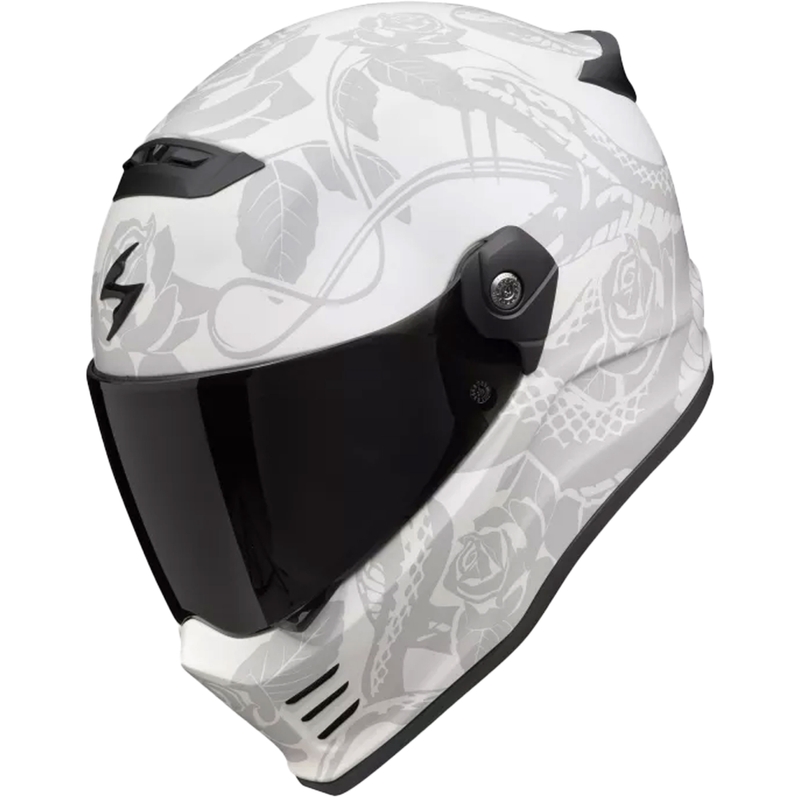 Integralna motociklistička kaciga Scorpion Covert FX Dragon mat sivo-srebrna