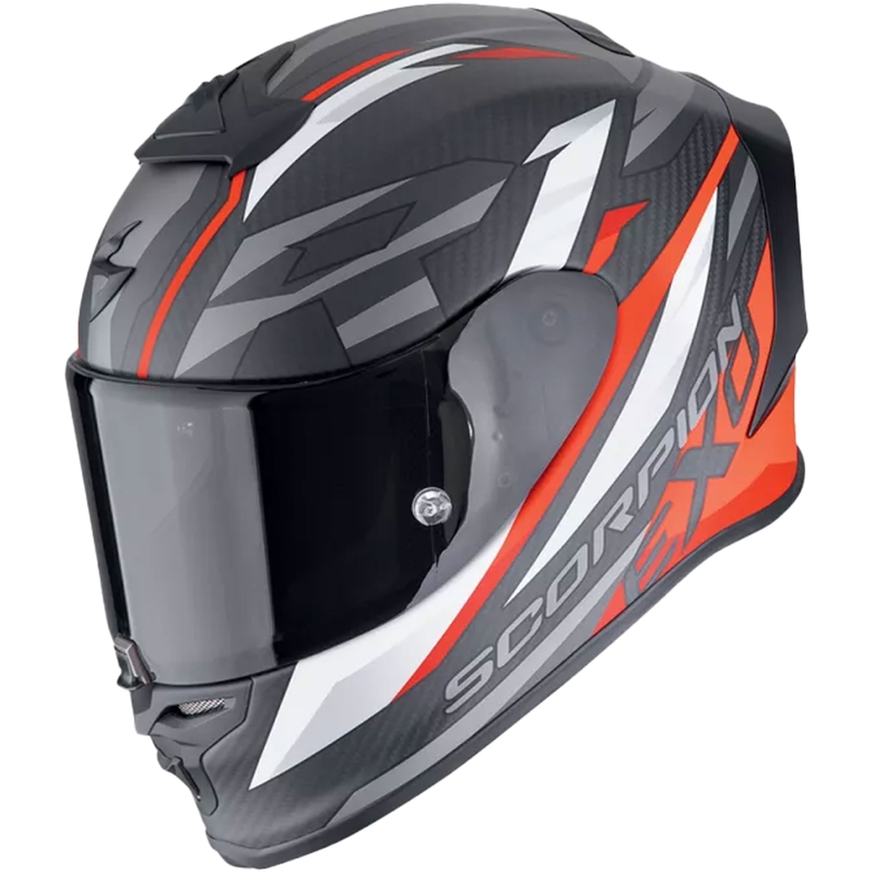 Integralna motociklistička kaciga Scorpion EXO-R1 EVO CARBON AIR RUNNER mat crno-crvena