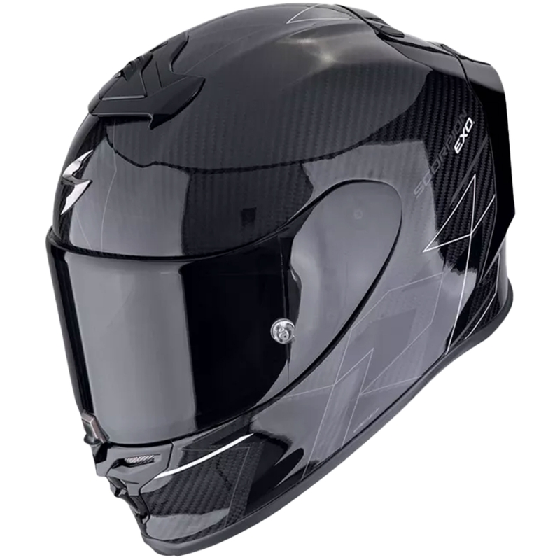 Integralna motociklistička kaciga Scorpion EXO-R1 EVO CARBON AIR CYNERGY crno-bijela