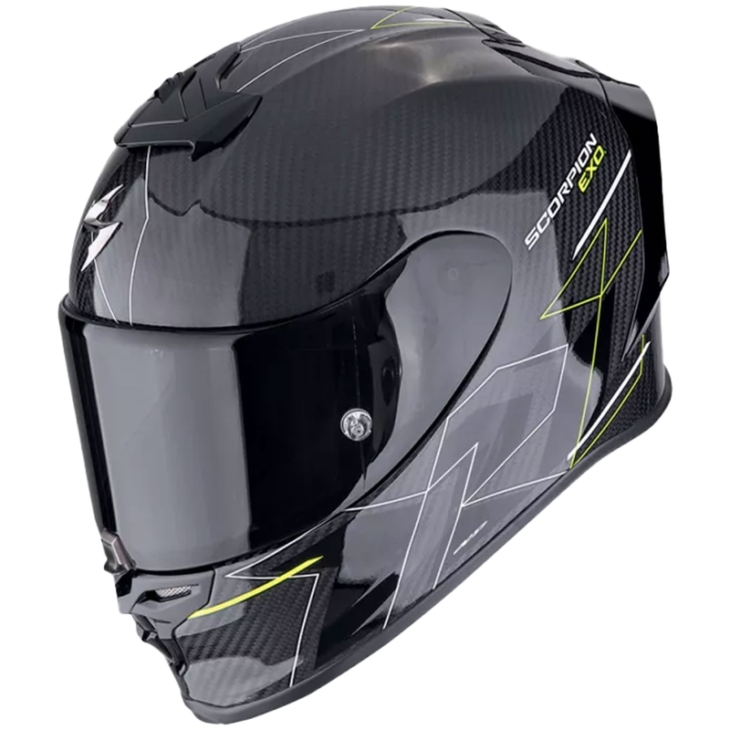Integralna motociklistička kaciga Scorpion EXO-R1 EVO CARBON AIR CYNERGY crno-fluo žuta