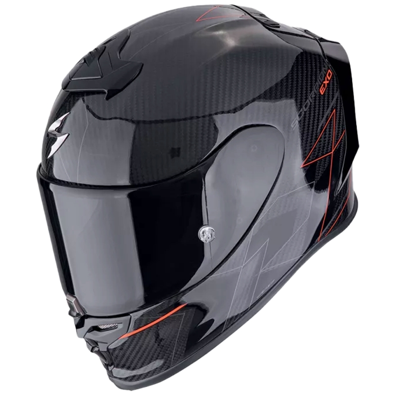 Integralna motociklistička kaciga Scorpion EXO-R1 EVO CARBON AIR CYNERGY crno-crvena