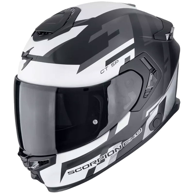 Integralna motociklistička kaciga Scorpion EXO-GT SP AIR TORNADO mat crno-srebrna