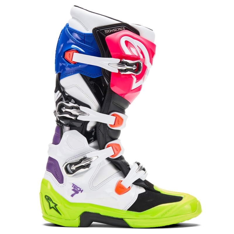 Alpinestars TECH 7 ograničeno izdanje višebojnih motokros čizama Hay