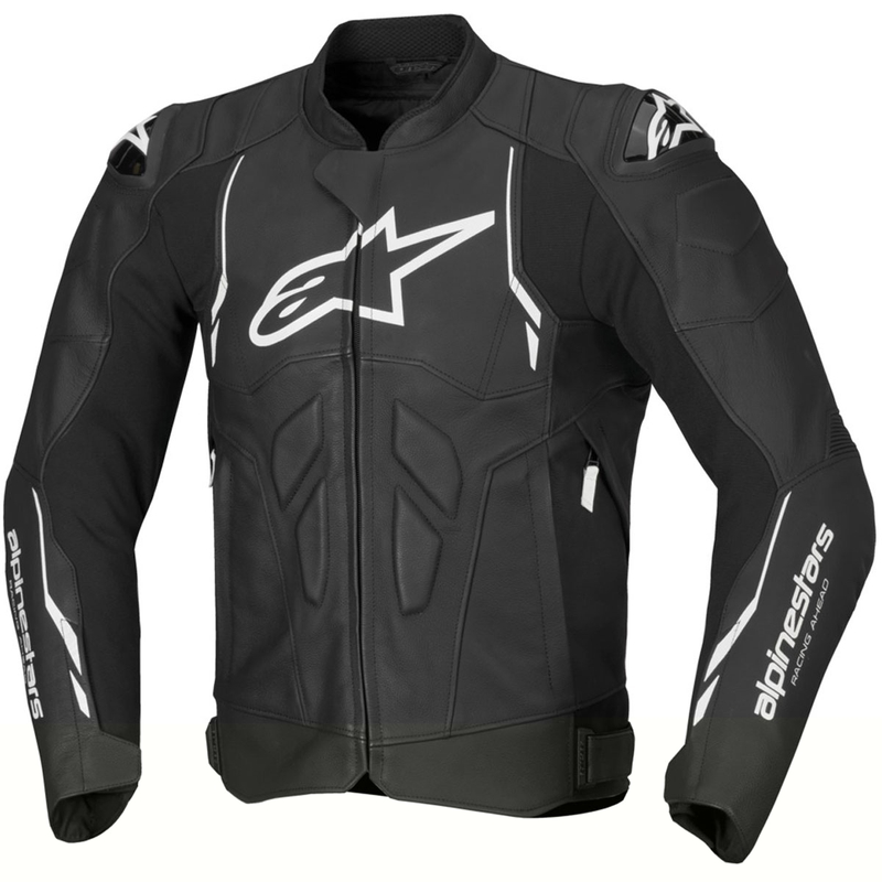 Alpinestars Dusk kožna motoristička jakna crno-bijela