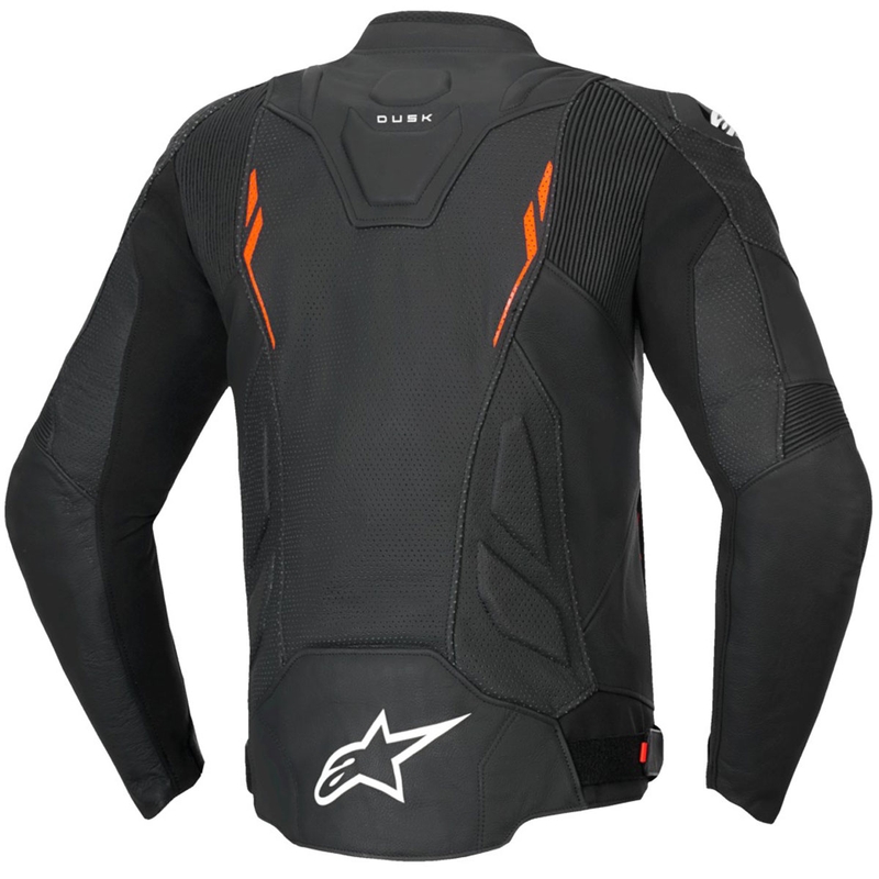 Alpinestars Dusk Airflow kožna motociklistička jakna crno-fluo crvena