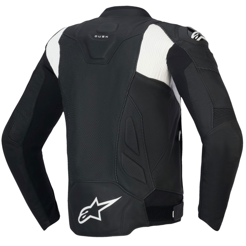 Alpinestars Dusk Airflow kožna motoristička jakna crno-bijela