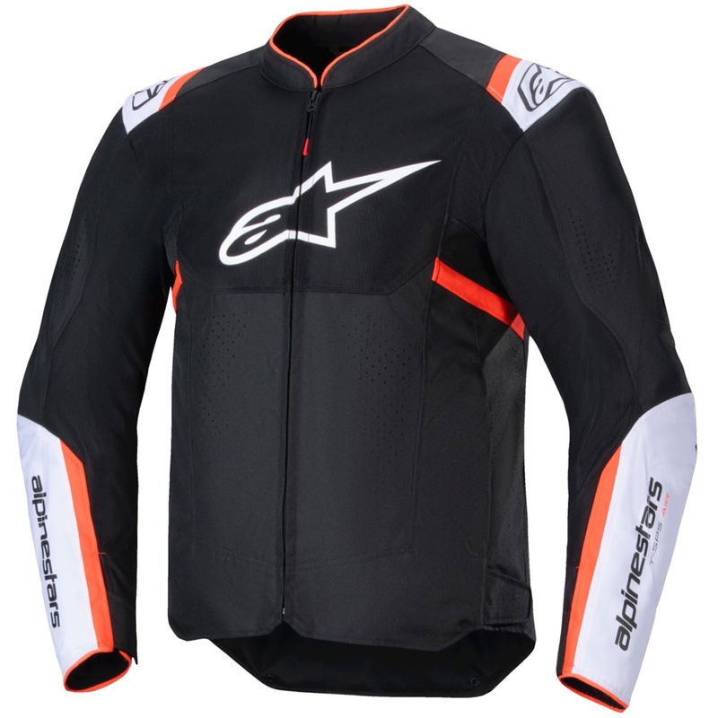 Alpinestars T-SPS Air V2 motociklistička jakna crno-bijela-fluo crvena