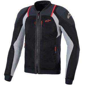 Alpinestars TROOP-AIR PRO motociklistička jakna crna-svijetlo siva-crvena