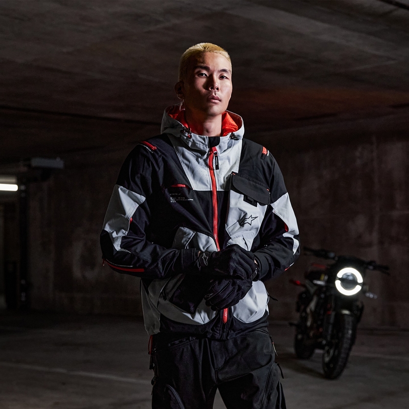 Alpinestars MOGRESS AIR motoristička jakna crna-badem-narančasta