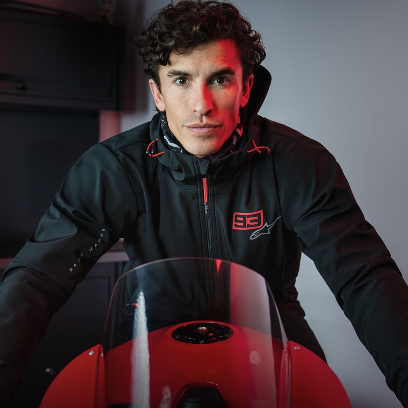 Alpinestars RADIUM TECH HOODIE MM93 motociklistička majica s kapuljačom crno-crveno-siva
