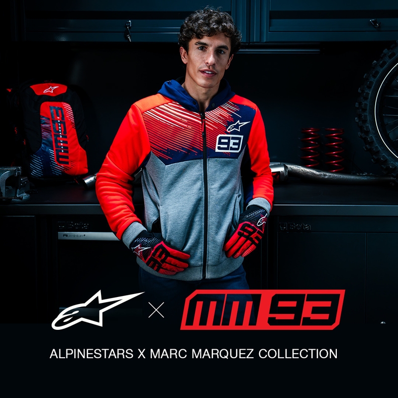 Kolekcija Alpinestars Chrome V2 Sport Hoodie MM93 svijetlo sivo-plavo-fluo crvena