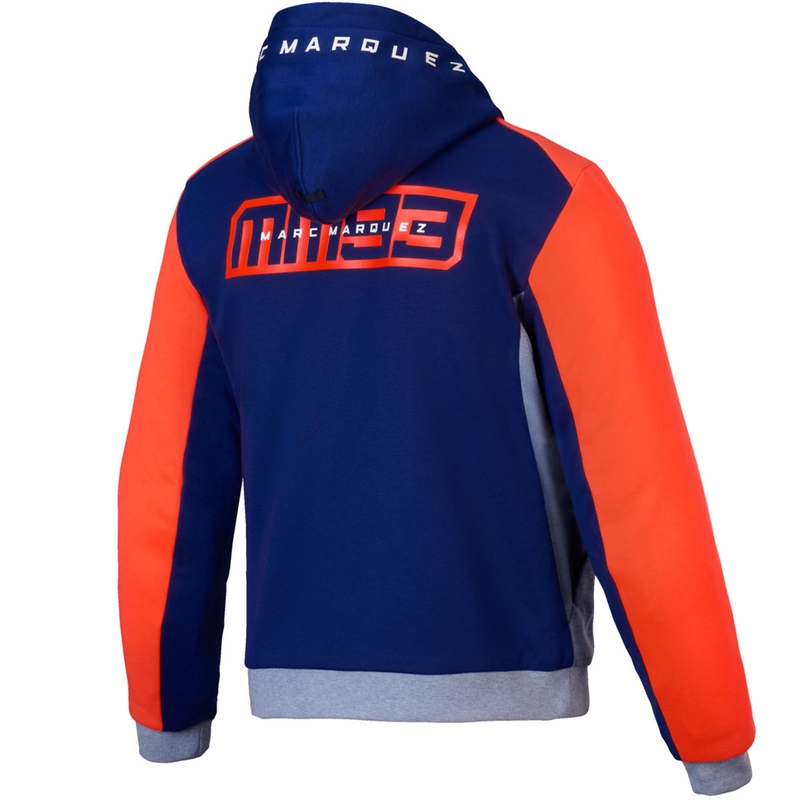 Kolekcija Alpinestars Chrome V2 Sport Hoodie MM93 svijetlo sivo-plavo-fluo crvena