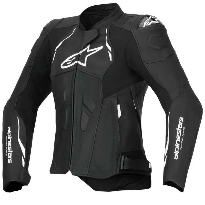 Alpinestars Stella Dusk ženska kožna motoristička jakna crno-bijela