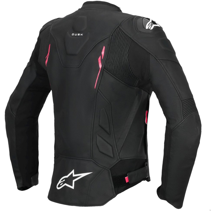 Alpinestars Stella Dusk ženska kožna motoristička jakna crno-rozo-bijela